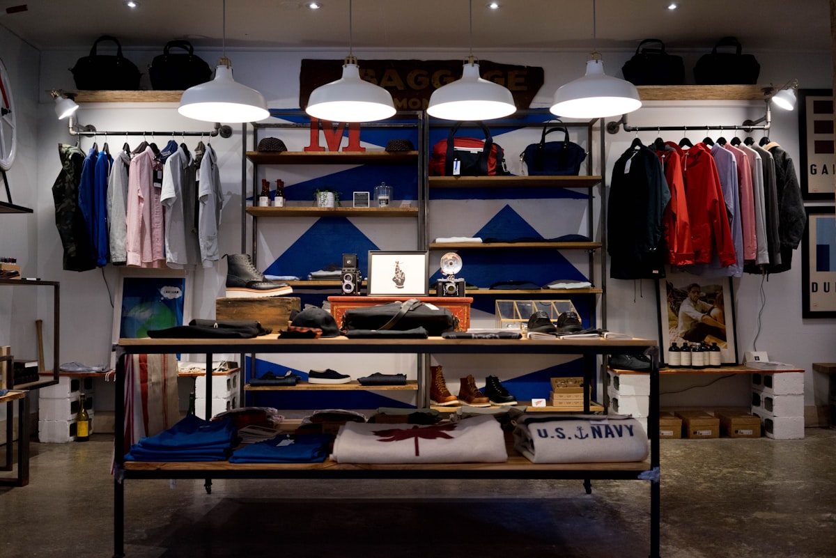 Modern retail store interior in India with customers browsing products
